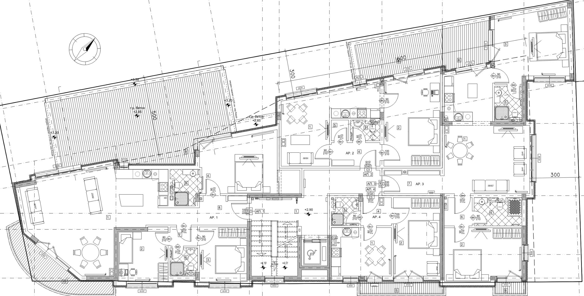 Floor 2 — Orion residential building, Lyulin 10