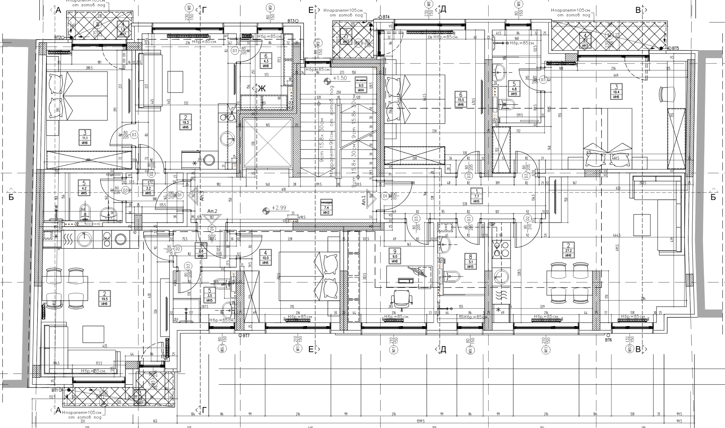 Floor 2 — Ovcha Kupel residential building, Ovcha Kupel-1