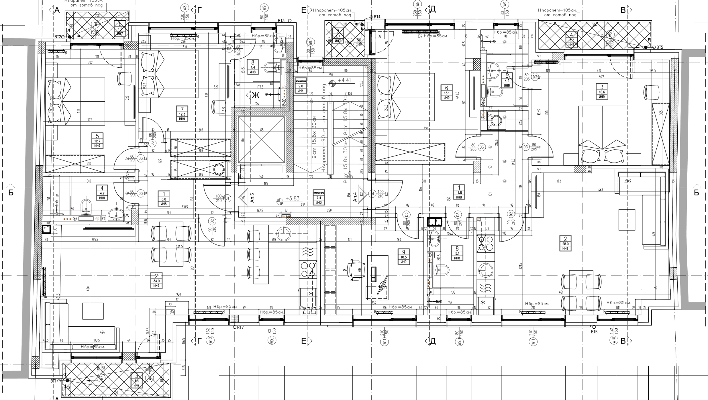 Floor 3 — Ovcha Kupel residential building, Ovcha Kupel-1