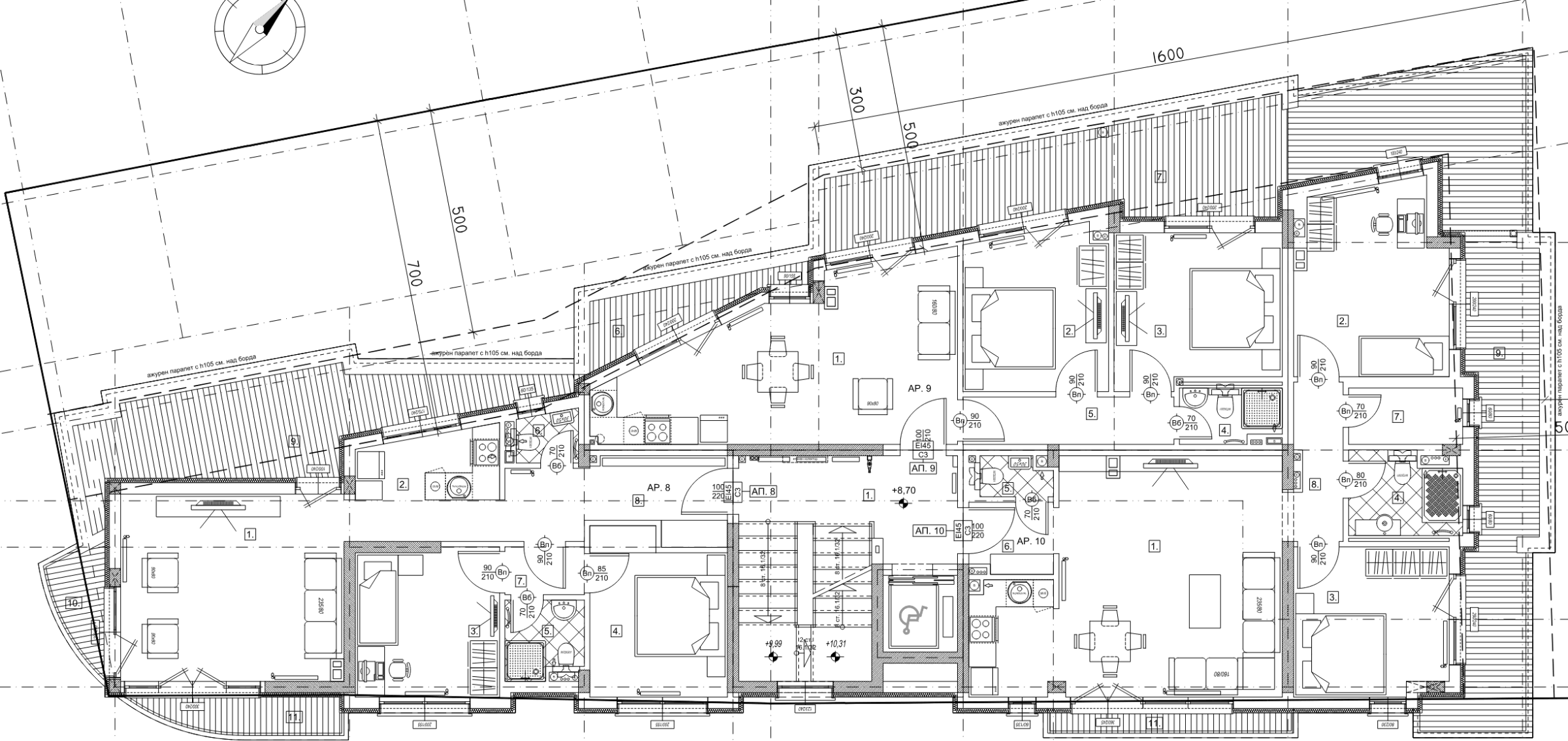 Floor 4 — Orion residential building, Lyulin 10