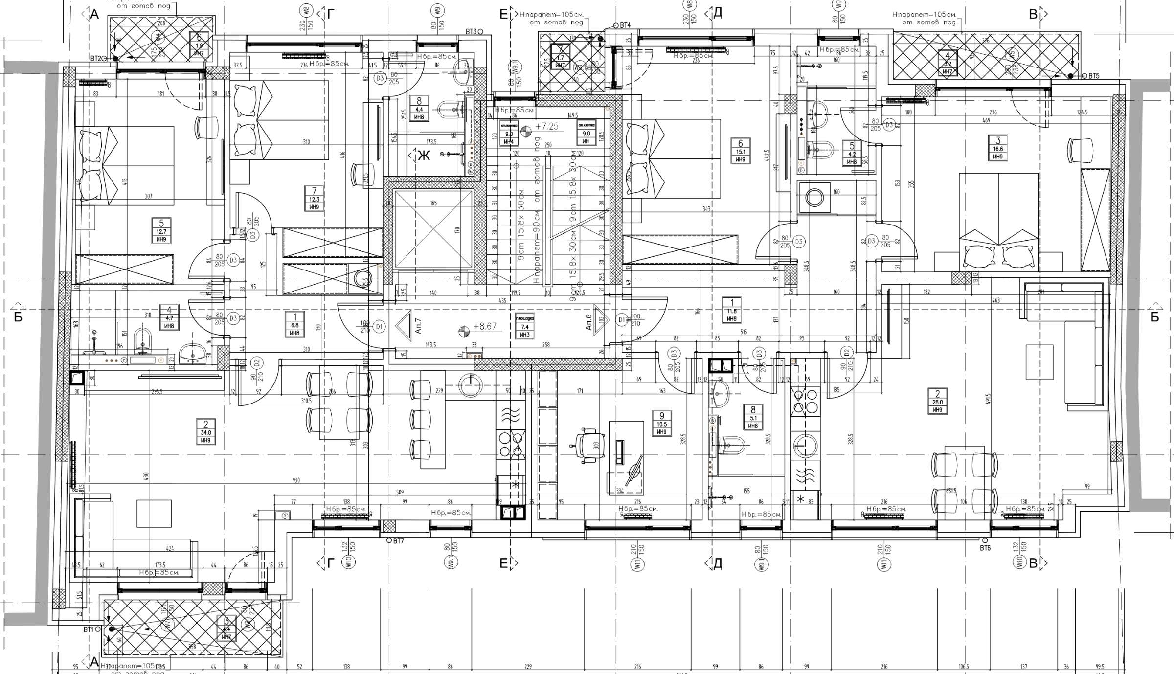 Floor 4 — Ovcha Kupel residential building, Ovcha Kupel-1