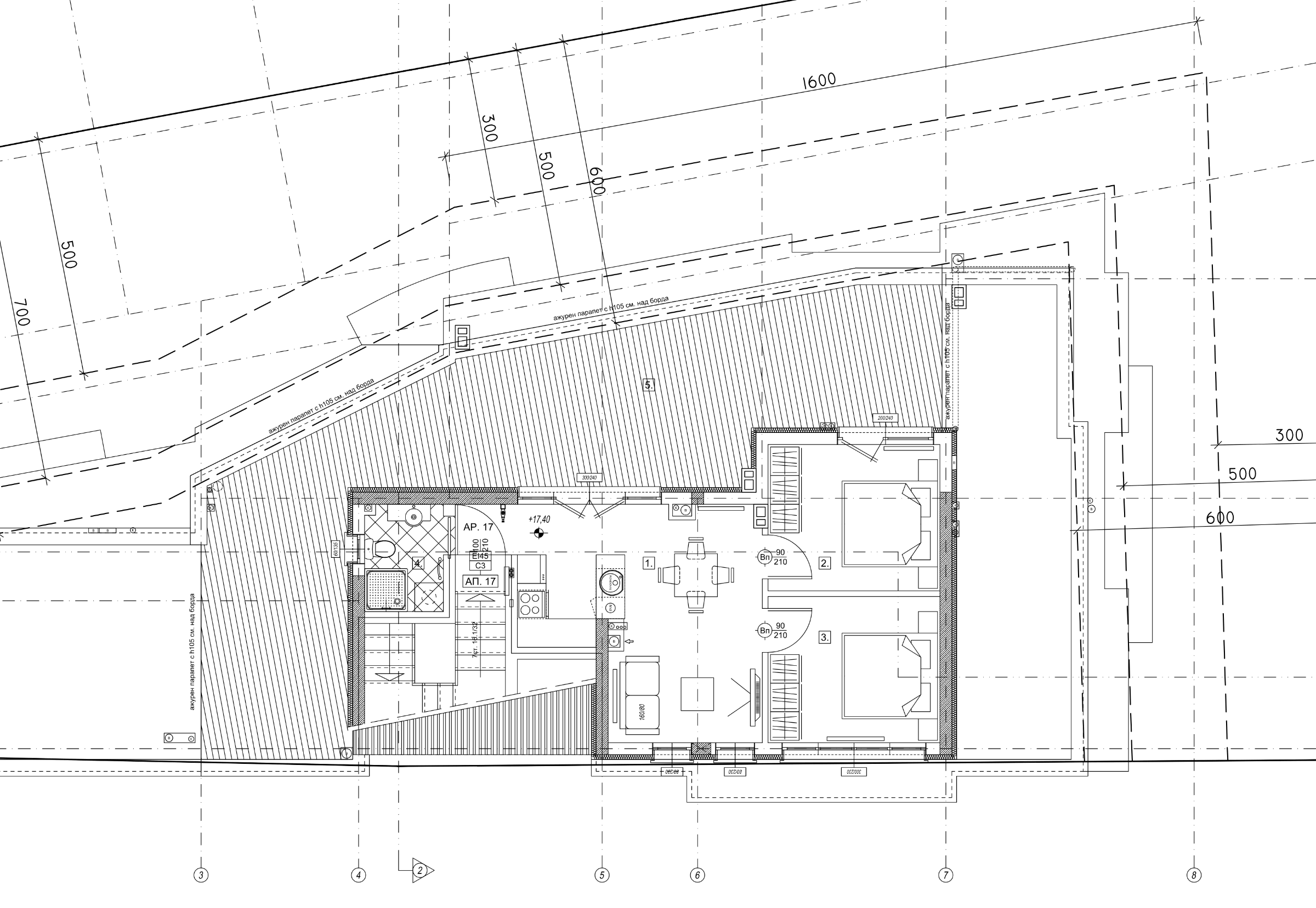 Roof floor — Orion residential building, Lyulin 10